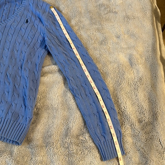 EUC WOMENS POLO RALPH LAUREN CABLE KNIT SWEATER LARGE - Picture 5 of 6